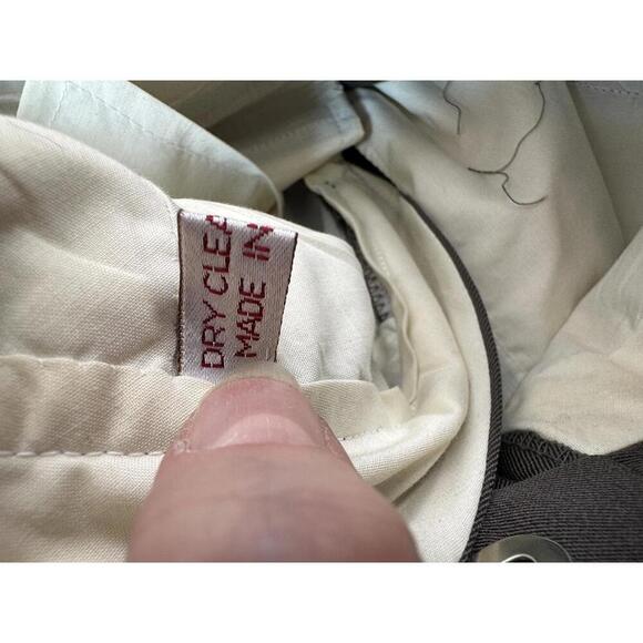 Vtg 80s Oscar De La Renta Wool Dress Pants Sz 35 Tailored Classic Brown - Picture 5 of 7